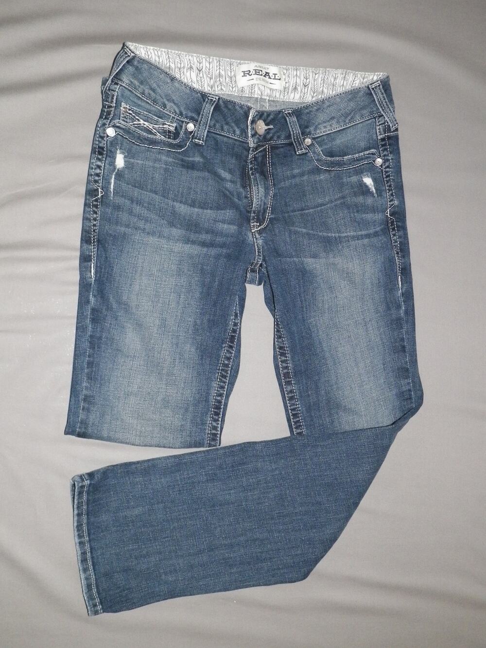 Ariat R.E.A.L. Mid Rise Arrow Gianna Straight Jean